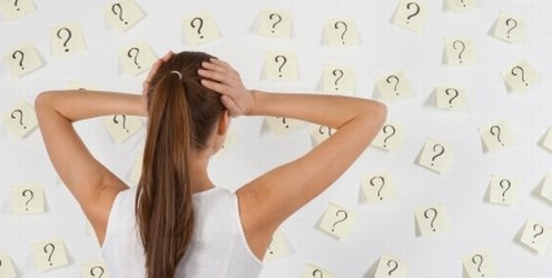 picture of confused woman contemplating a new marketing plan for her business